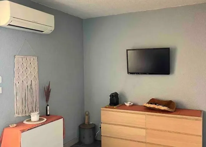 Sete, Studio Cabine,proche Mer , Clim, Wifi, Parking Prive דירה Sète